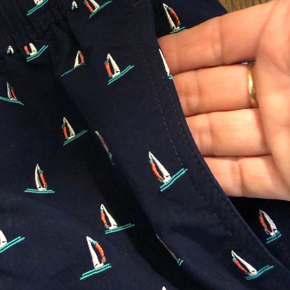 Onia Men’s Charles 5" Embroidered Sailboat Swim Trunks Size M - Picture 5 of 13